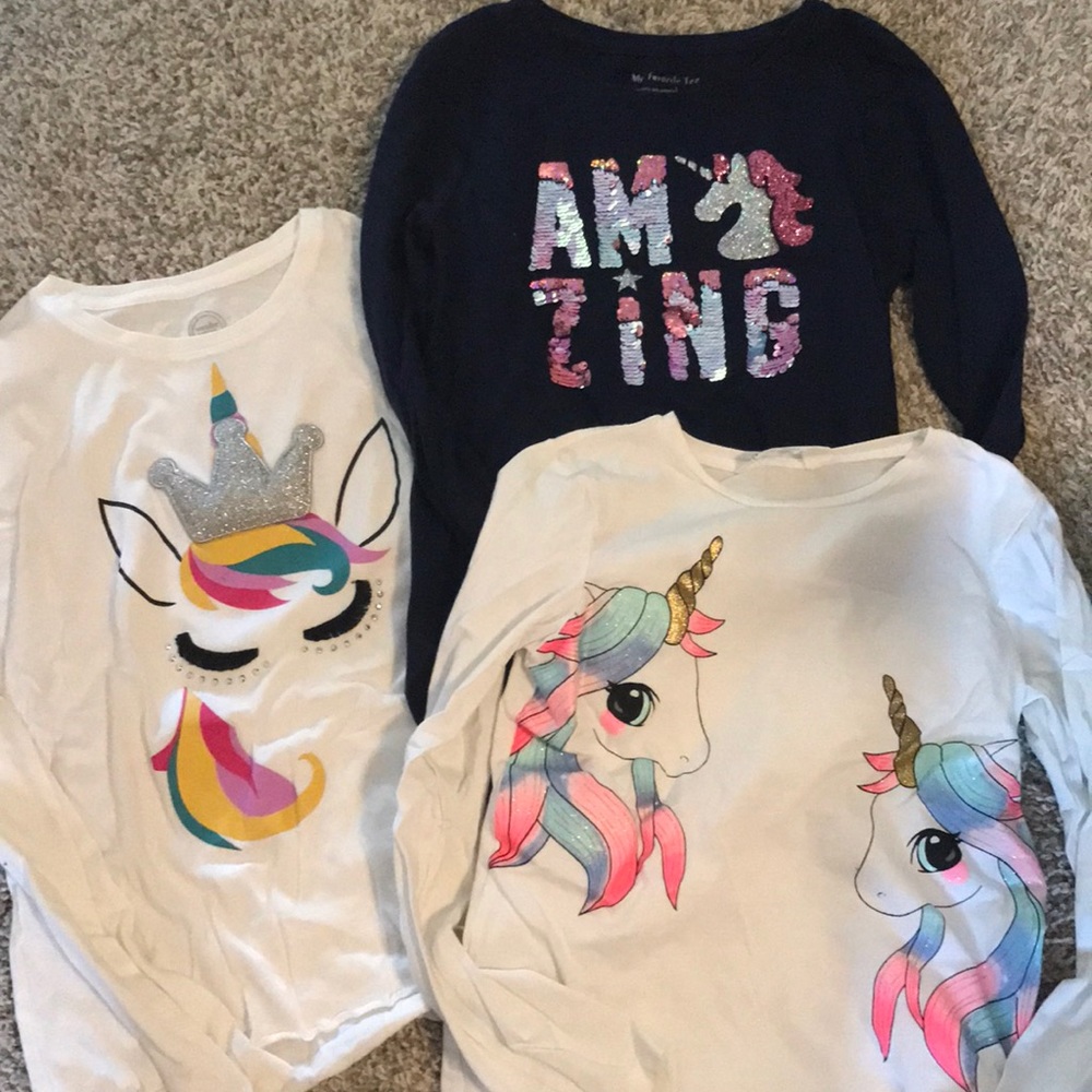 Bundle of long sleeve unicorn 🦄 tops